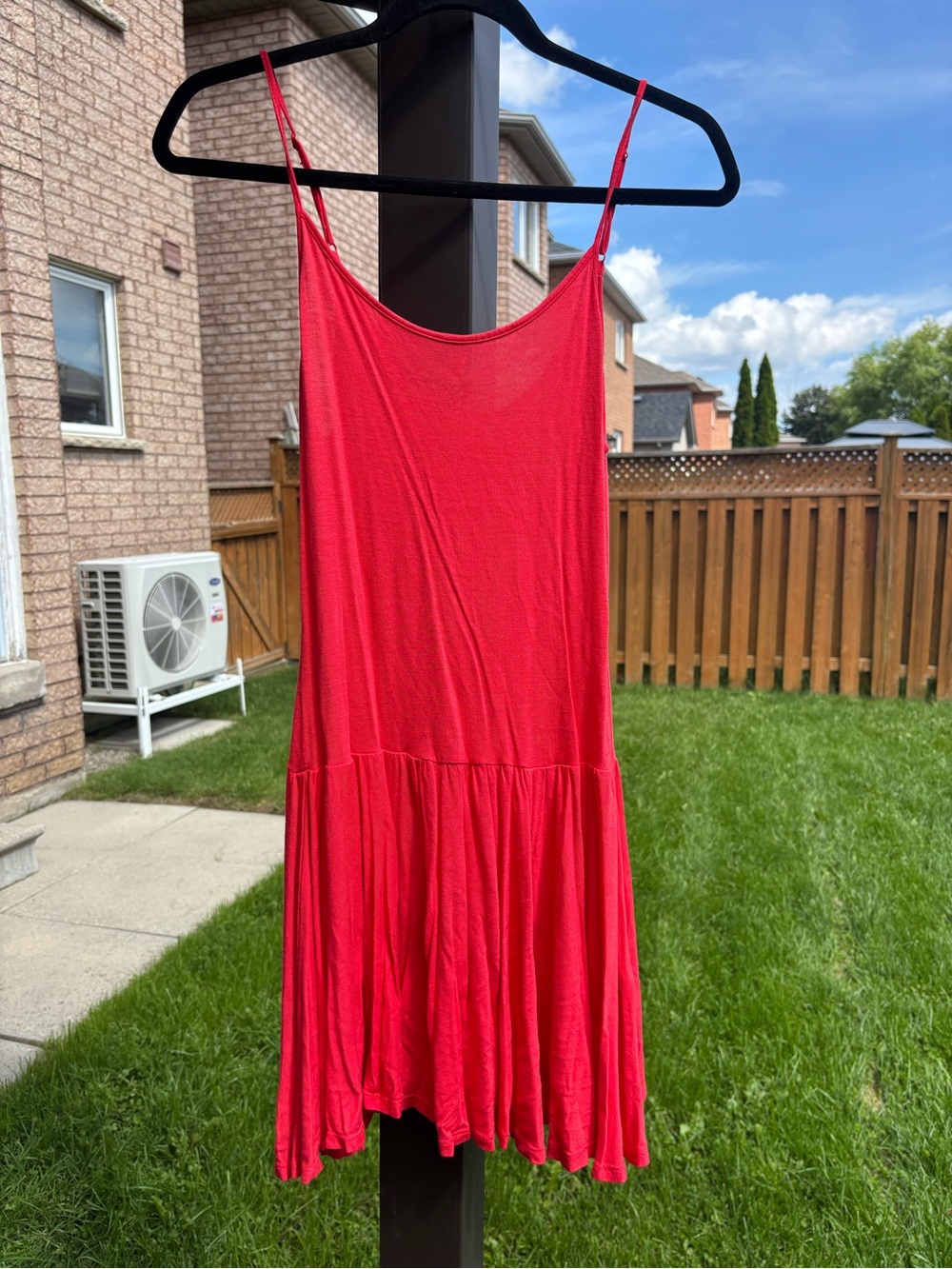 Bright Red Spaghetti-Strap Dress